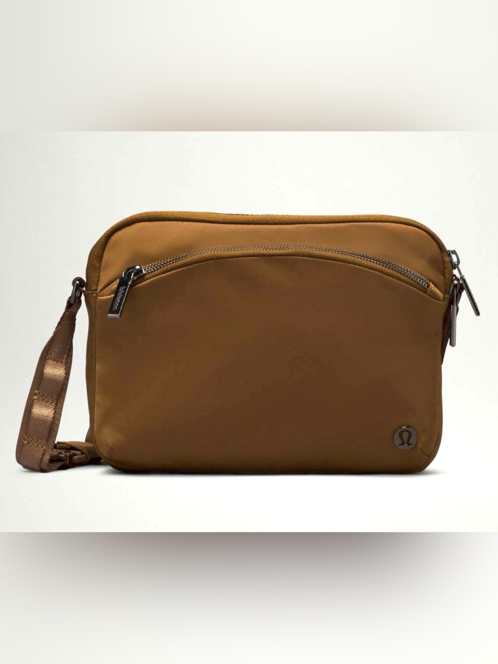 Lululemon City Adventurer Burnt Caramel Nylon Water Repellent Crossbody Bag